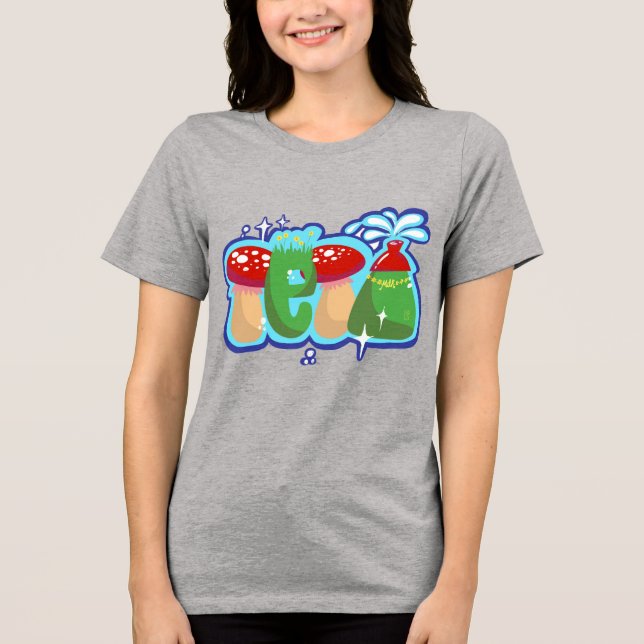 Mushroom teta Tri-Blend shirt (Front)