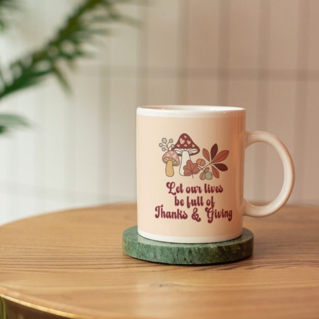 Mushroom Thanksgiving Gift Coffee Mug (Creator Uploaded)