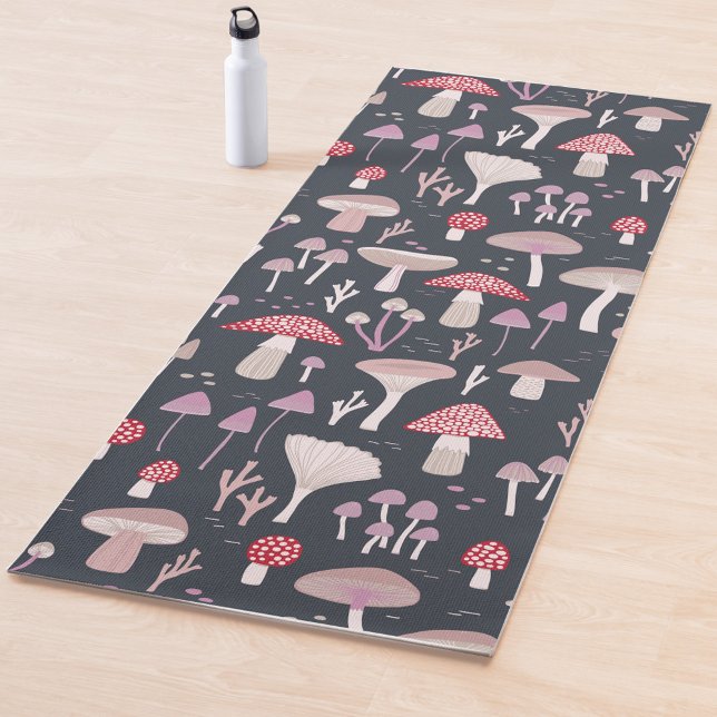 Mushroom Toadstool Fungi Yoga Mat (Mushroom toadstool and fungi yoga mat)