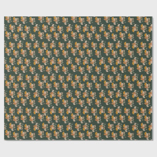 Mushroom Toadstool Woodland Cottagecore Green Wrap Wrapping Paper