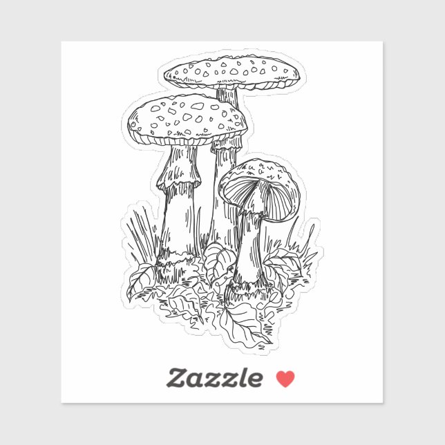 Mushroom Trio Sticker (Sheet)