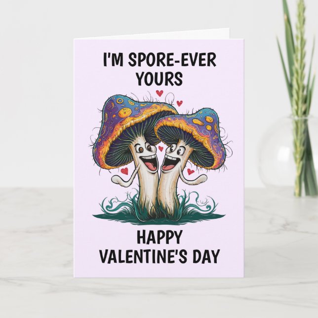 Mushroom Valentine's Day Card (Front)