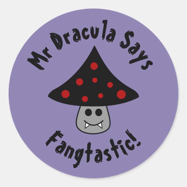 Mushroom Vampire Fangtastic Stickers (Front)