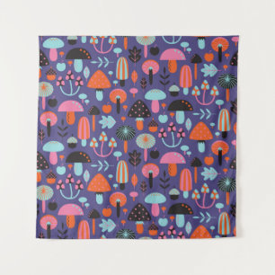Mushroom Variety: Vintage Illustration Tapestry