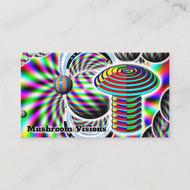 Mushroom Visions (change the words) Business Card (Front)