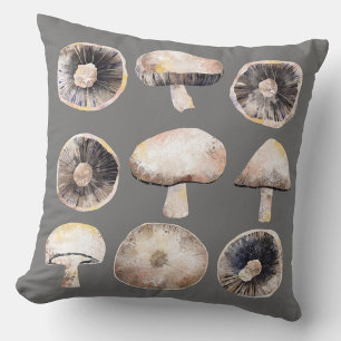 Mushroom Watercolor Cushion
