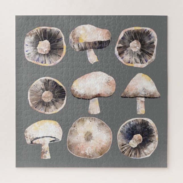 Mushroom Watercolor Jigsaw Puzzle (Vertical)