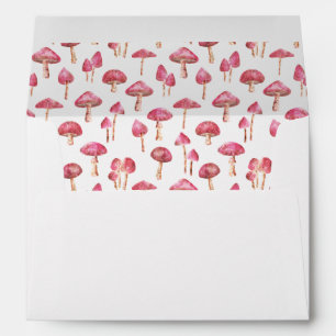 Mushroom Watercolor Pattern Envelope