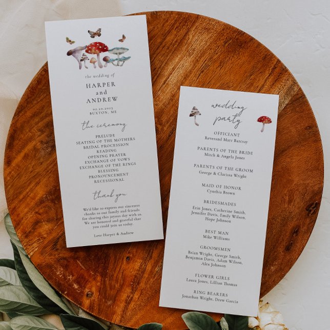 Mushroom Wedding Ceremony Program Programme (Creator Uploaded)