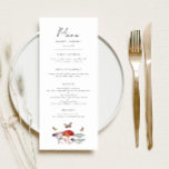Mushroom Wedding Dinner Menu<br><div class="desc">Rustic wedding dinner menu card featuring watercolor illustration of mushrooms and moths.</div>