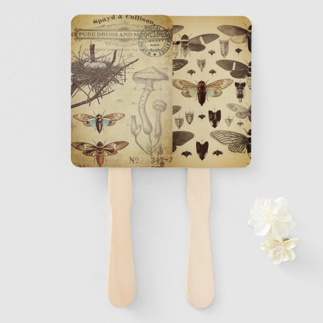 Mushroom Wedding Fan 2 (Front and Back)