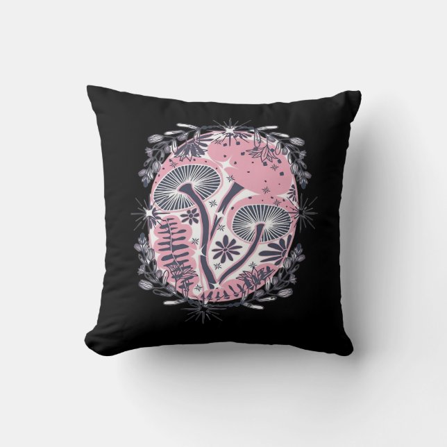Mushroom Whimsigoth Art Design Classic Cushion (Front)
