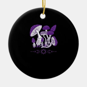 Mushroom Whimsigoth Vibes Ceramic Tree Decoration