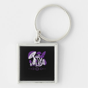 Mushroom Whimsigoth Vibes Key Ring