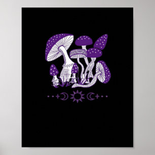 Mushroom Whimsigoth Vibes Poster