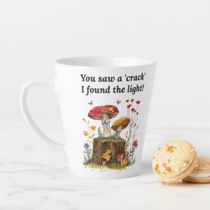 Mushroom & Wildflower, Nature Lover Inspirational  Latte Mug