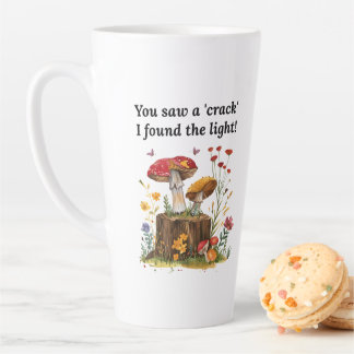 Mushroom & Wildflower, Nature Lover Inspirational Latte Mug