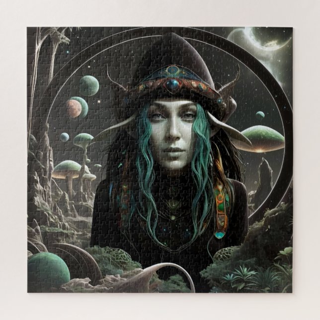 Mushroom Witch  Jigsaw Puzzle (Vertical)