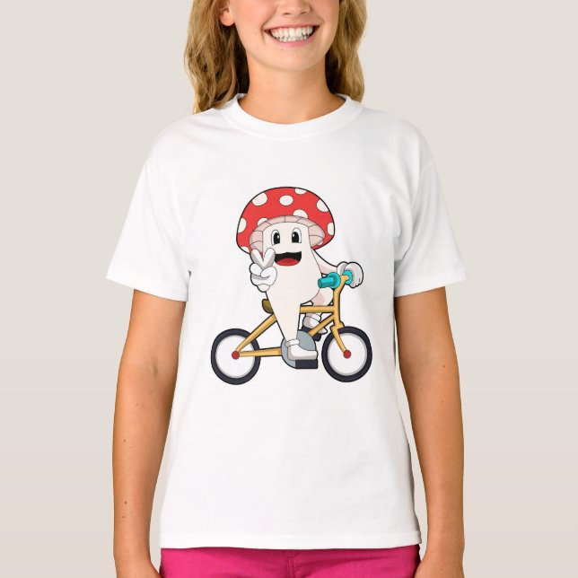 Mushroom with Bicycle.PNG T-Shirt (Front)