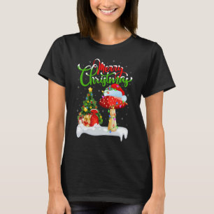 Mushroom Xmas Decorations Santa Mushroom Christm T-Shirt