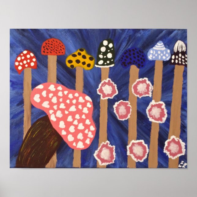 "Mushrooms" 11x14 Art Poster (Front)