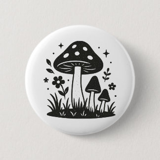 Mushrooms 6 Cm Round Badge