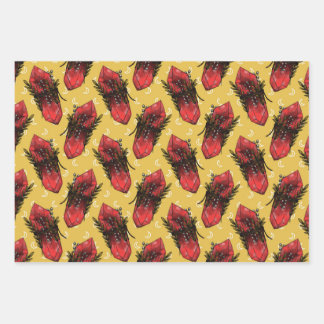 Mushrooms and Crystals Wrapping Paper Sheet