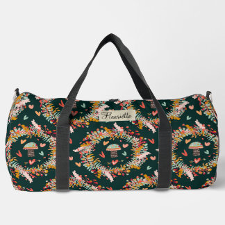 Mushrooms and Hearts Joyful Duffle Bag