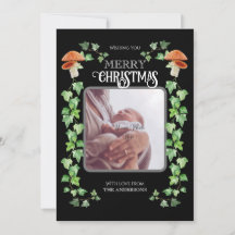 Mushrooms and Ivy Fairytale Christmas Card
