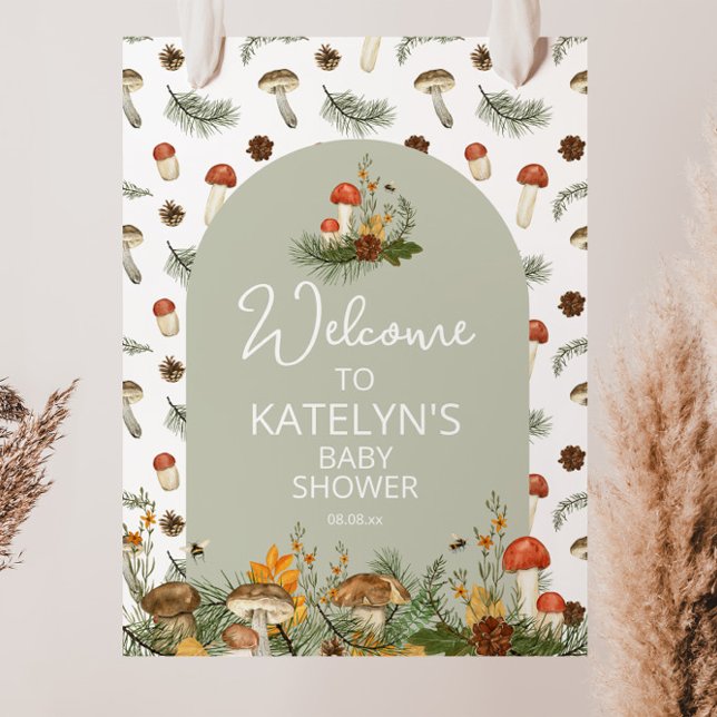 Mushrooms and Wildflowers Welcome Sign (Creator Uploaded)