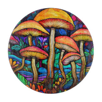 Mushrooms Art Cutting Board