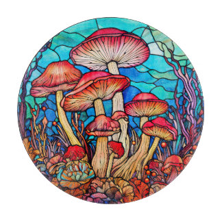 Mushrooms Art Cutting Board
