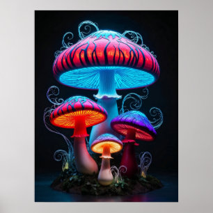 Mushrooms Art Poster