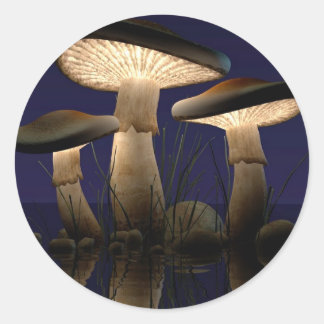 Mushrooms by J. Matthew Root Classic Round Sticker