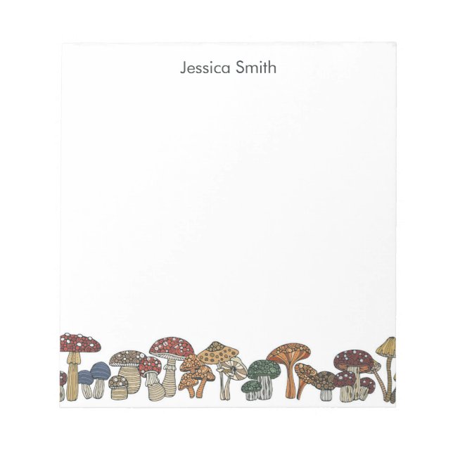 Mushrooms Cottagecore aesthetic Notepad (Front)