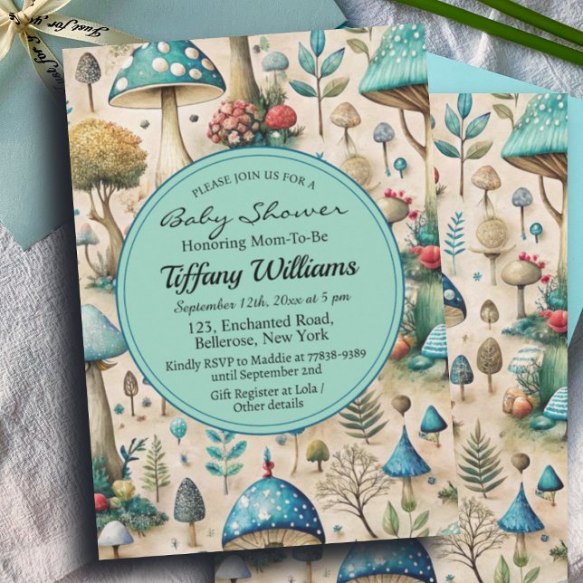 Mushrooms Fairyland Baby Shower Invitation (Creator Uploaded)
