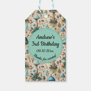 Mushrooms Fairyland Birthday Party Gift Tags