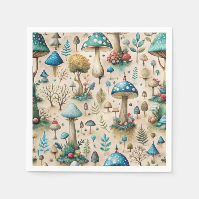 Mushrooms Fairyland  Napkin (Front)