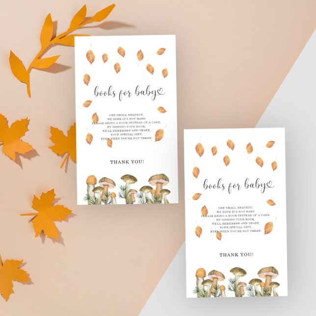 Mushrooms fall forest - books for baby  enclosure card (Creator Uploaded)