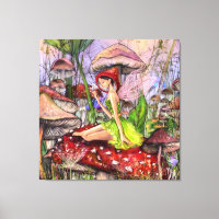Mushrooms Fantasy Canvas Print