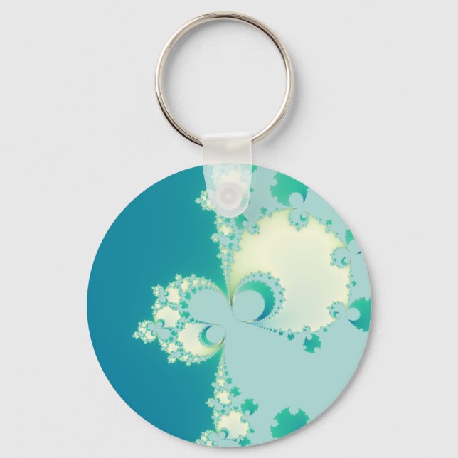 Mushrooms Fractal Key Ring (Front)