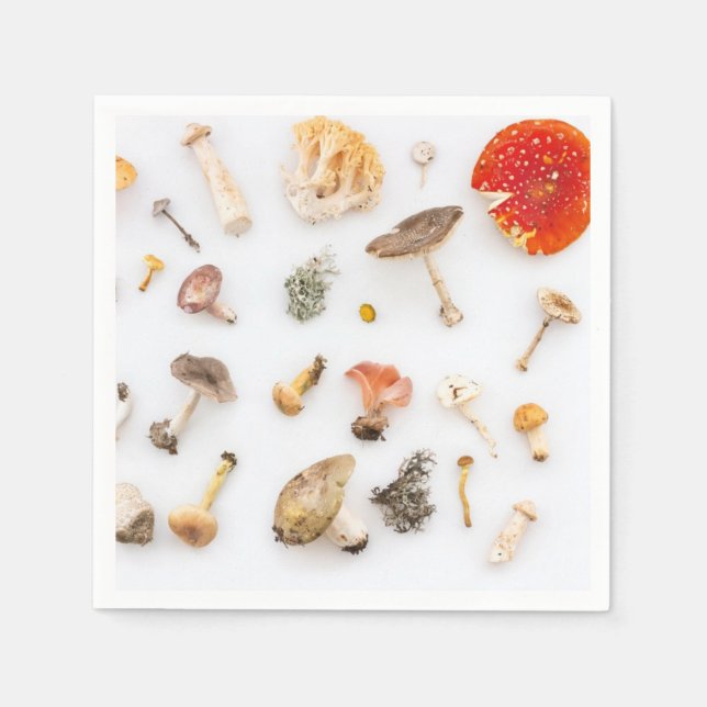 Mushrooms Fungus Napkin (Front)