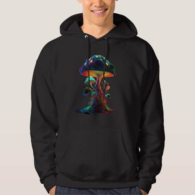 Mushrooms Goa Psychedelic Colorful Life Strange Wo Hoodie (Front)