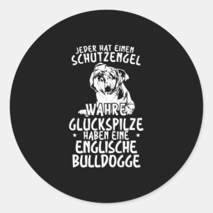 Mushrooms Have An English Bulldog Classic Round Sticker