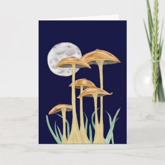 Mushrooms In Moonlight Card