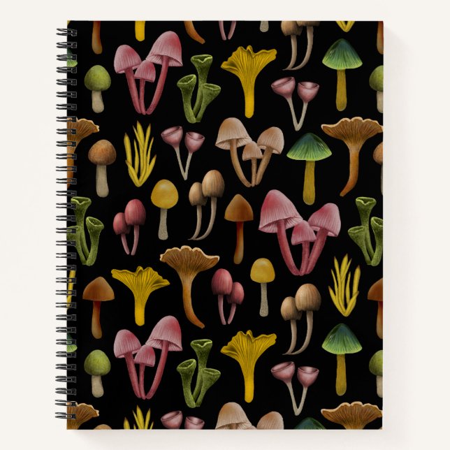 Mushrooms, Lichen & Colourful Fungi Notebook (Front)