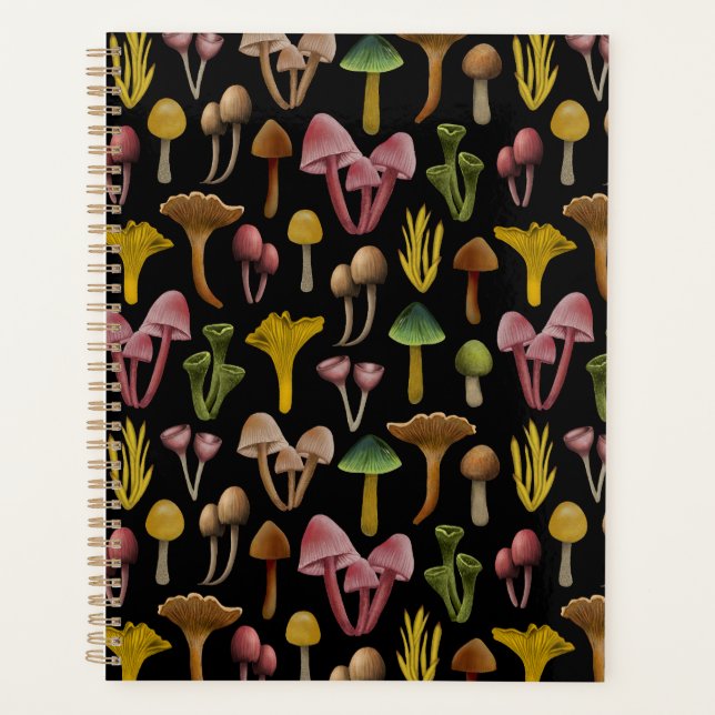Mushrooms, Lichen & Colourful Fungi Planner (Front)
