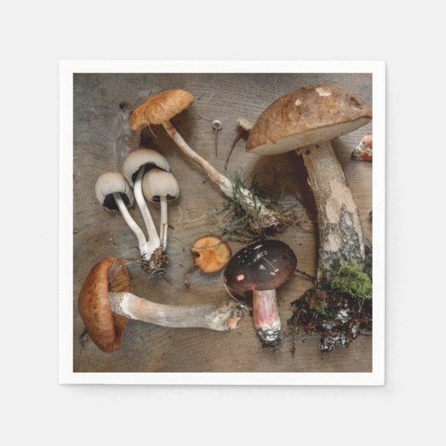 Mushrooms  Love Fungi Napkin (Front)