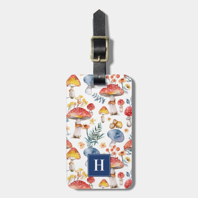 Mushrooms Luggage Tags (Front Vertical)