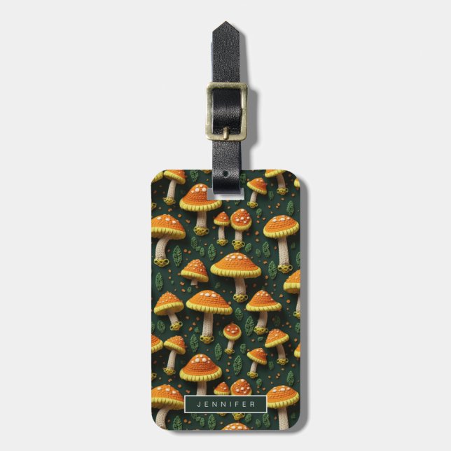 Mushrooms Luggage Tags (Front Vertical)